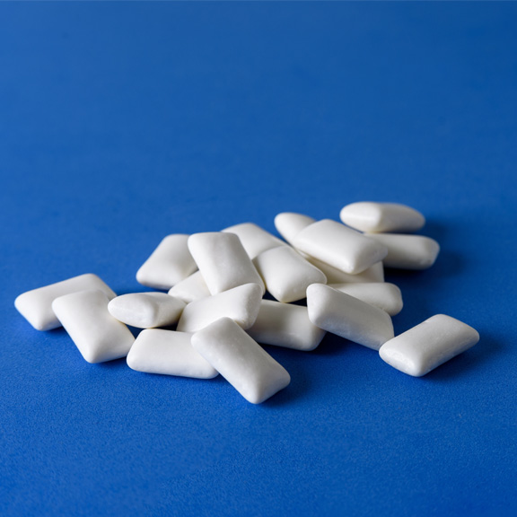 Titaniumdioxide voedingsadditief in kauwgom